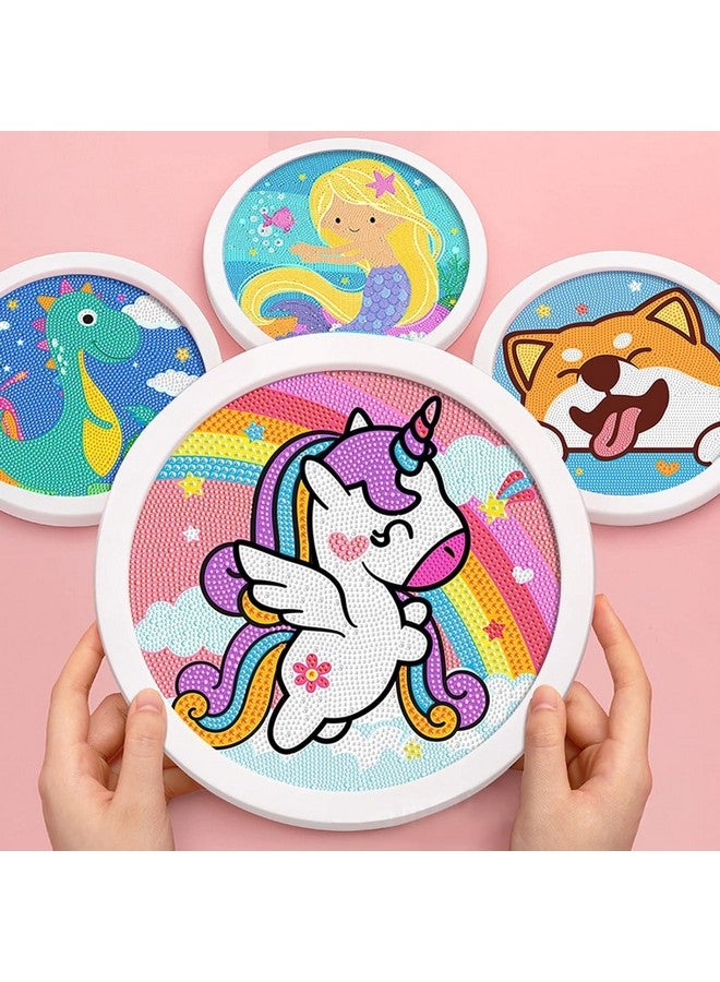 BLiSS HUES 5D Unicorn Diamond Painting Kits for Kids with Wooden Frame Cute Animal Art and Crafts for Kids Ages (6-12) Diamond Painting Frame (Unicorn Diamond Art) - Image 3