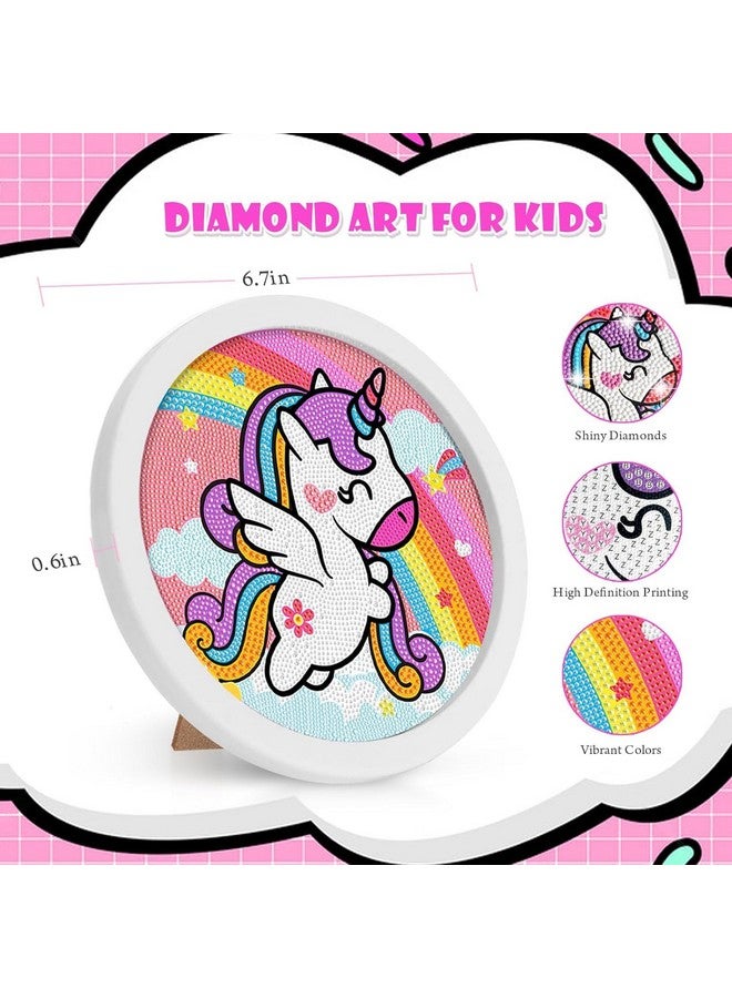 BLiSS HUES 5D Unicorn Diamond Painting Kits for Kids with Wooden Frame Cute Animal Art and Crafts for Kids Ages (6-12) Diamond Painting Frame (Unicorn Diamond Art) - Image 4