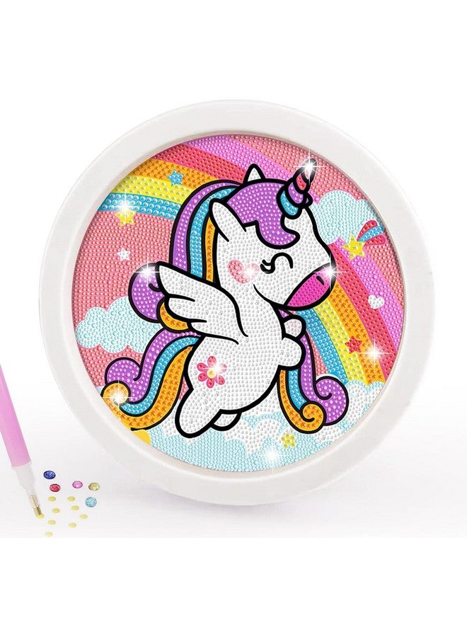 BLiSS HUES 5D Unicorn Diamond Painting Kits for Kids with Wooden Frame Cute Animal Art and Crafts for Kids Ages (6-12) Diamond Painting Frame (Unicorn Diamond Art) - Image 1