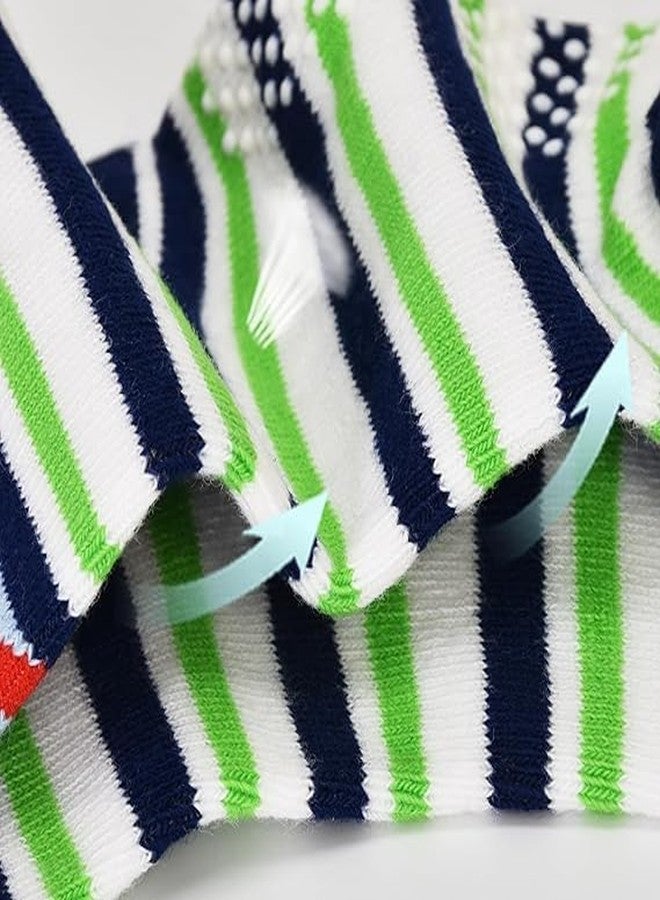 CUTEABLY Toddler Boy Socks with Grips, (Assorted) (12-24 Months, 4) - Image 3