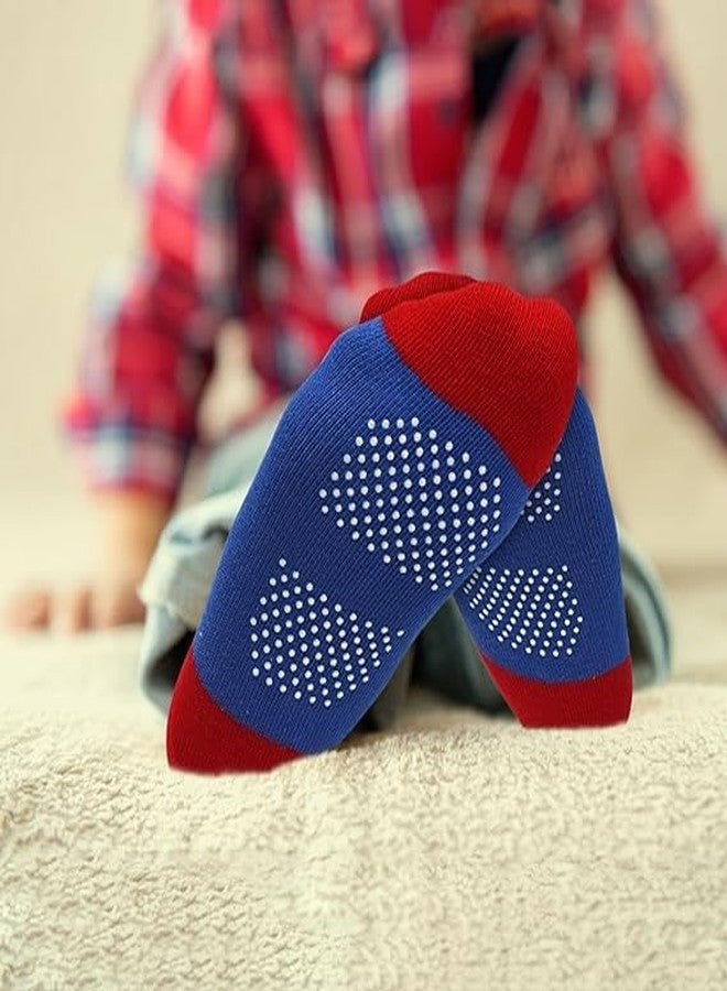 CUTEABLY Toddler Boy Socks with Grips, (Assorted) (12-24 Months, 4) - Image 4