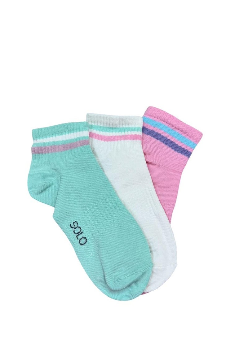 Solo Solo women Trendy Ankle Pack of 3 Socks  - Image 1
