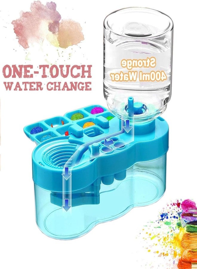 KIRA Paint Brush Rinser & Cleaner Tool | Water Circulation Brush Washer with Palette & Holder | Paint Brush Cleaning Station for Artists, Adults & Kids - Image 5