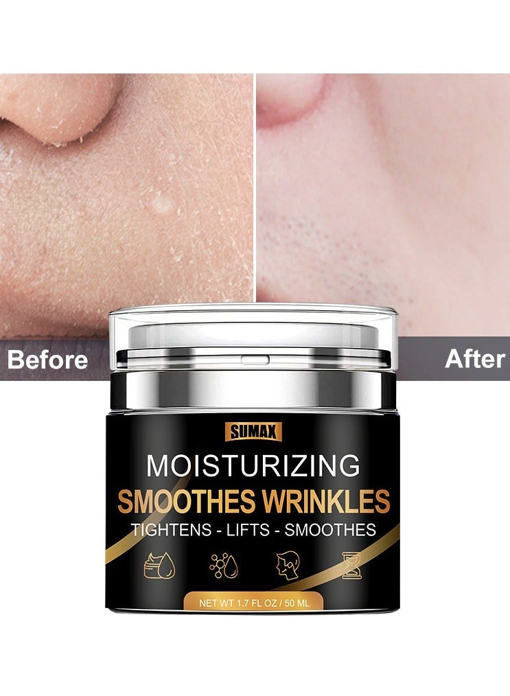 SUMAX Men's Face Creamï¼Face Collagen Cream with Hyaluronic Acid Day and Night Nourishing and Moisturizing for Man 50ml - Image 5