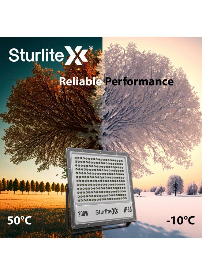 Sturlite Zuper 200 W LED Flood Light| Cool White 6500K Color Temperature LED Lamp| IP66 Waterproof Surge Protection Focus Light for Factory, Garage, Parking, Garden, Playground & Shop - (Pack of 1) - Image 5