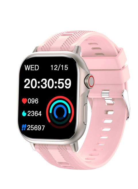 B05 smartwatch, AMOLED always displays Bluetooth call waterproof fitness watch, compatible with Android and iOS PINK