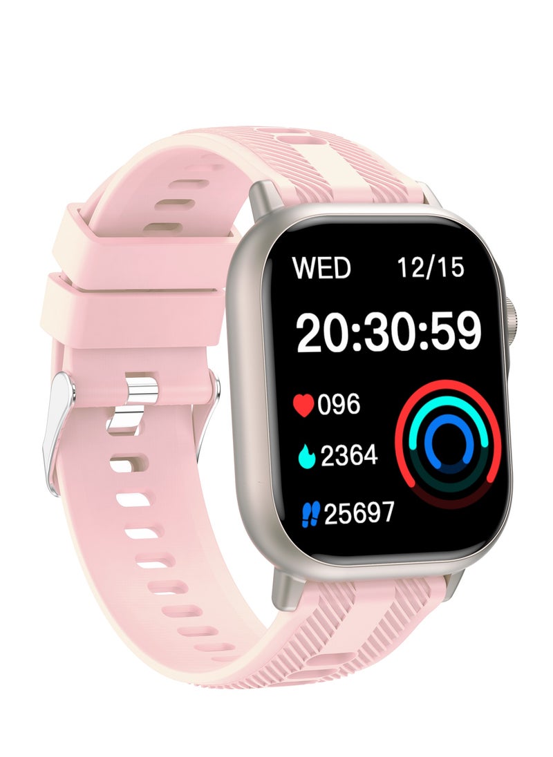 HW B05 smartwatch, AMOLED always displays Bluetooth call waterproof fitness watch, compatible with Android and iOS PINK  - Image 4
