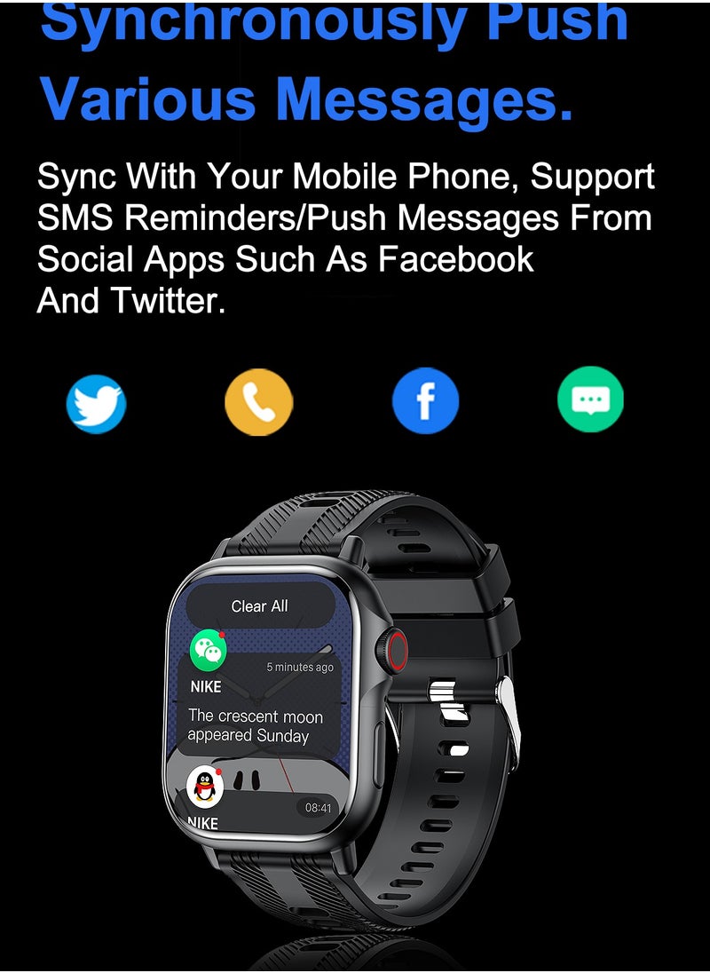 HW - B05 smartwatch, AMOLED always displays Bluetooth call waterproof fitness watch, compatible with Android and iOS PINK - Image 1