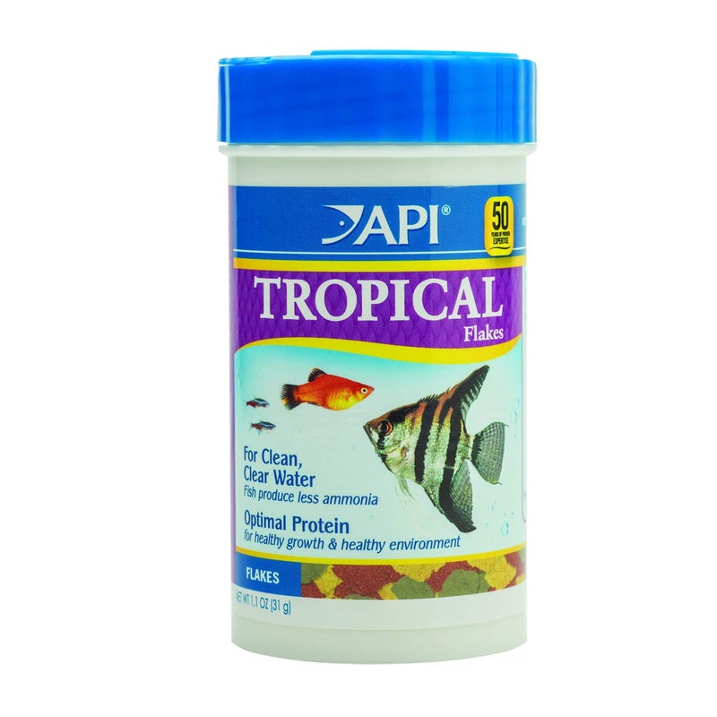 API TROPICAL FLAKES Fish Food 1.1-Ounce Container - Image 1