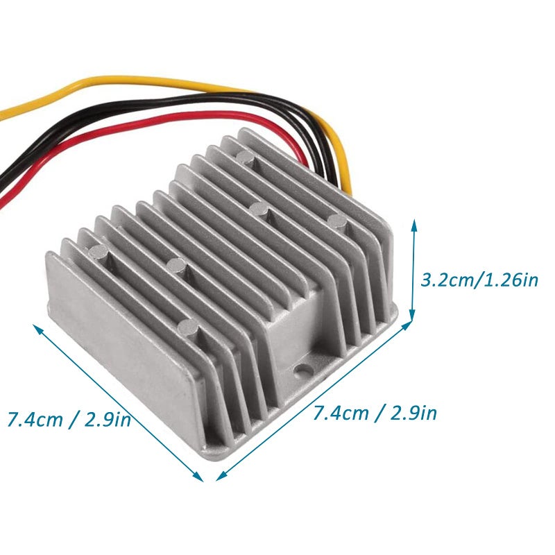 AEDIKO DC Voltage Reducer Converter DC 8V-40V to 12V 10A 120W Reducer Power Converter Waterproof Regulator Module Transformer for Golf Cart Club Car (8V-40V to 12V 10A Converter) - Image 3