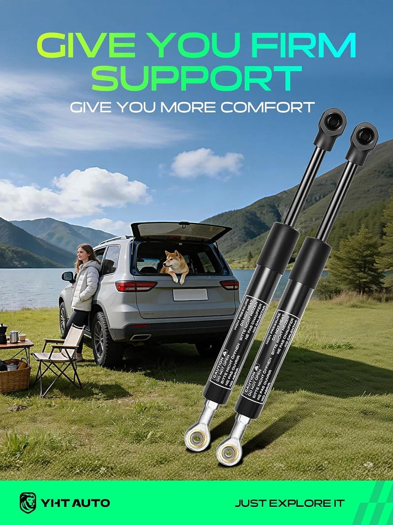 YHTAUTO Set of 2 Rear Window Glass Lift Supports Struts Gas Shock Replacement for Nissan Armada 2005-2015, Pathfinder Armada 2004 & Infiniti QX56 2004-2010 - Image 2
