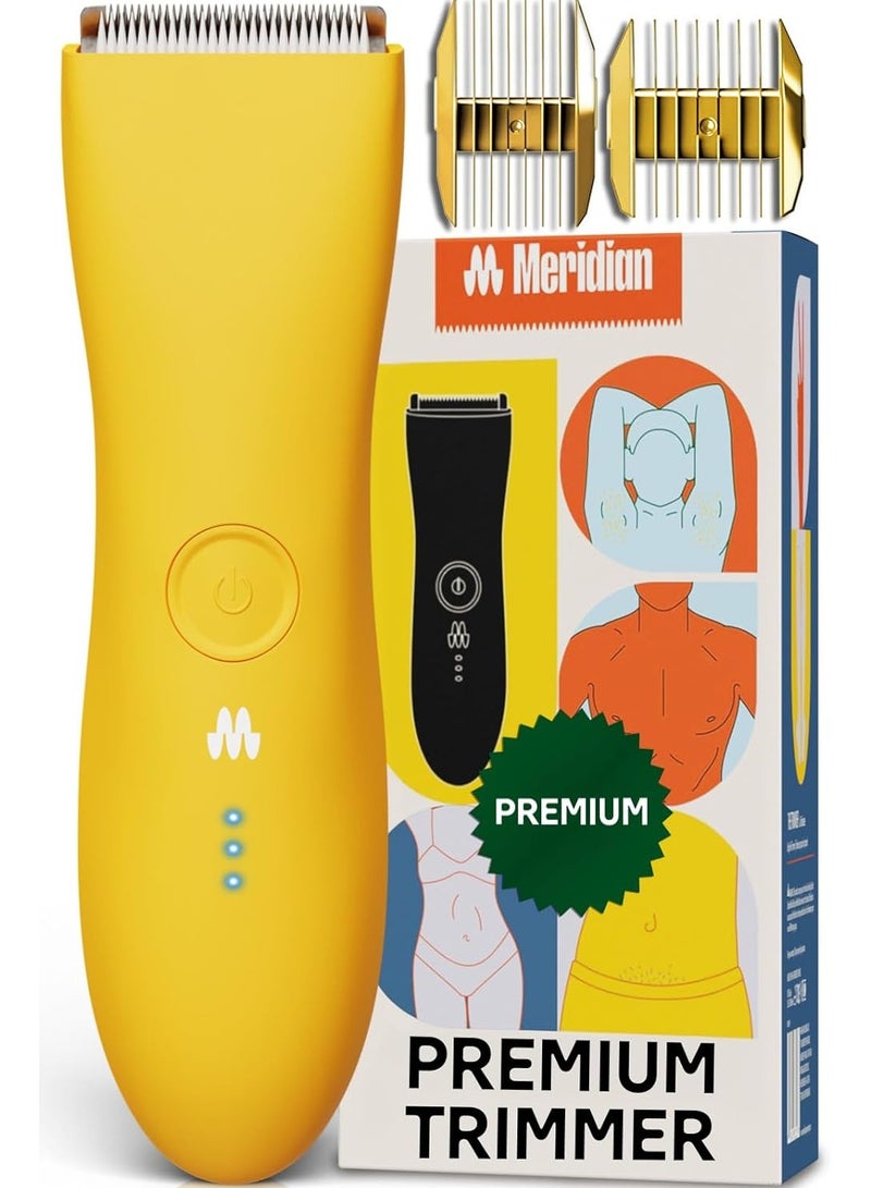 Meridian The Trimmer Premium -  Genuine Electric Body And Hair Shaver Kit, 1 Replacement Blade - Cordless, Waterproof and Rechargeable, For Men And Women, Solar - Image 1