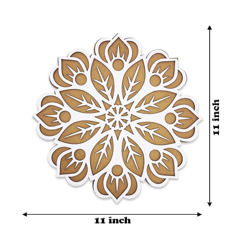 Ascension Portable Rangoli (11 inches) Stencil for Decor DIY Craft Reusable Mat Rangoli Templates for Floor Table Just Fill with Rangoli Atta or Grains for Navratri Pongal Pooja Mandir Rangoli Mats for Decoration(Design 1) - Image 4