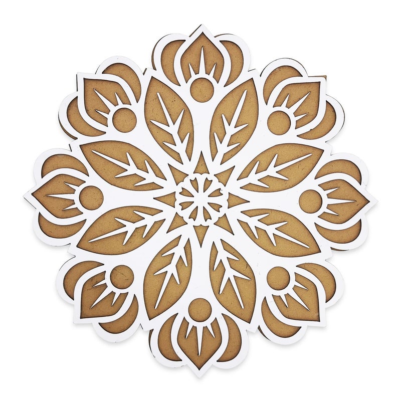 Ascension Portable Rangoli (11 inches) Stencil for Decor DIY Craft Reusable Mat Rangoli Templates for Floor Table Just Fill with Rangoli Atta or Grains for Navratri Pongal Pooja Mandir Rangoli Mats for Decoration(Design 1) - Image 3