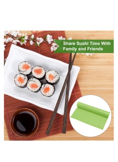 Y&D 3 Piece Kitchen Sushi Roll Mat Non Stick Making Kit, Plastic Maker Homemade, Durable Roller for Homemade DIY 8.27 X 9.16 Inch (Red, Green and Blue)  - Image 4