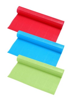 Y&D 3 Piece Kitchen Sushi Roll Mat Non Stick Making Kit, Plastic Maker Homemade, Durable Roller for Homemade DIY 8.27 X 9.16 Inch (Red, Green and Blue)  - Image 1