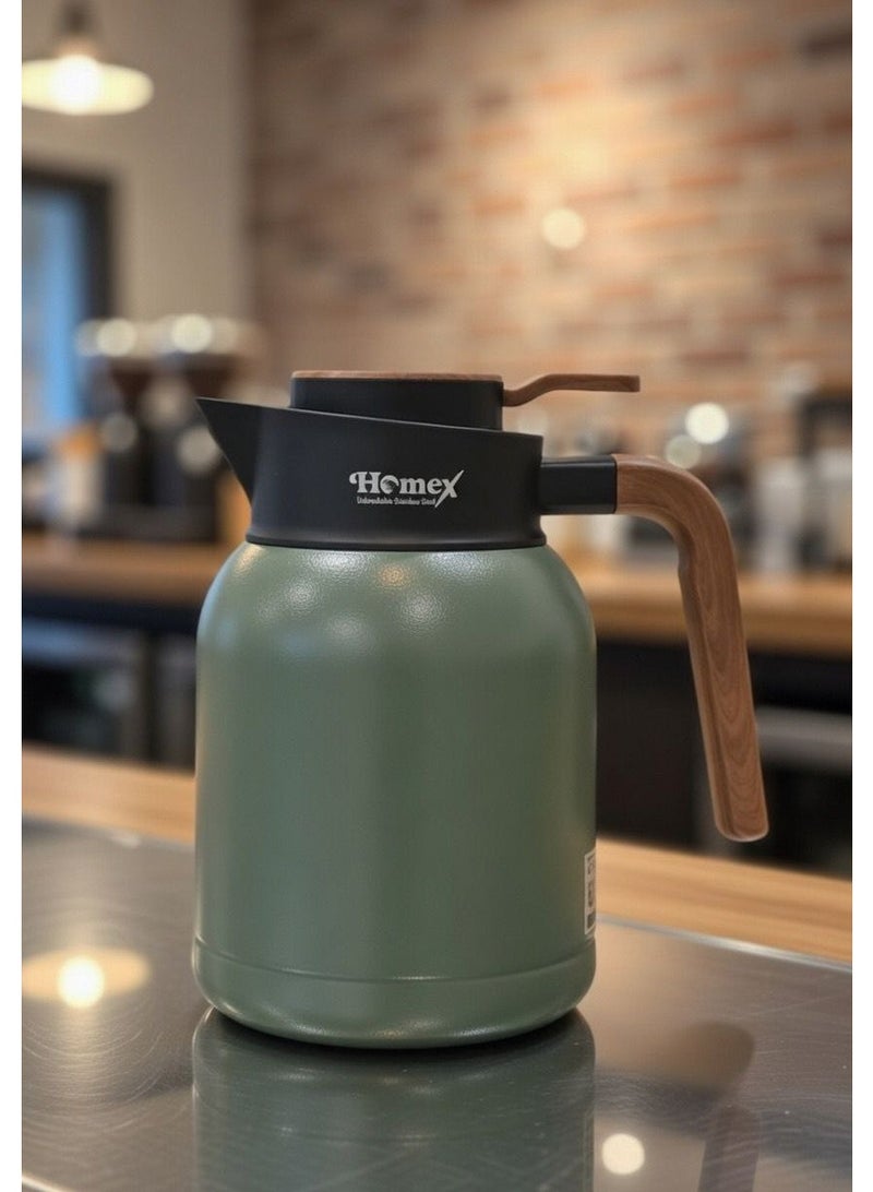 Homex vacuum flask 2L/Premium 304 Stainless steel inner/ Double wall Insulated thermos/Long heat retention/Hot&Cold/HB - Image 2