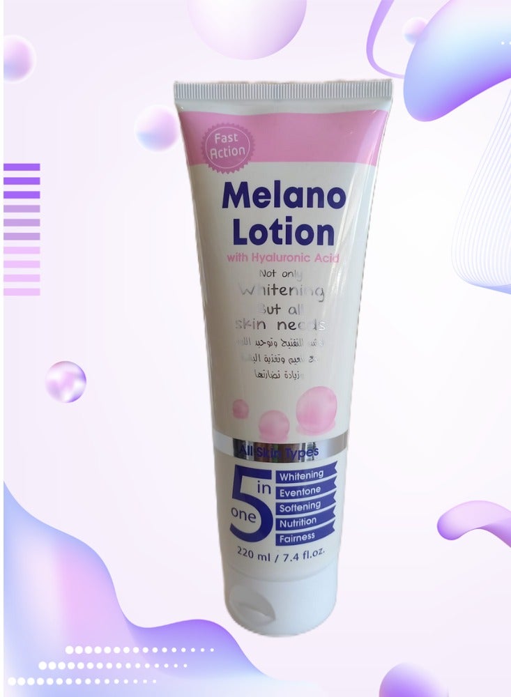 MELANO Two Pieces of Whitening and Toning Lotion with Softening and Nourishing the Skin 2*220 ml - Image 3
