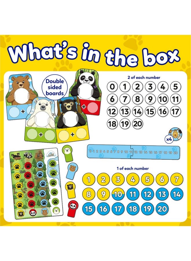 Orchard Toys Number Bears Educational Board Game Teaches Counting Number Bonds Addition&Subtraction Teacher Tested Maths Game Party Gift For Children Age 5+ Years,Multicolor - Image 3