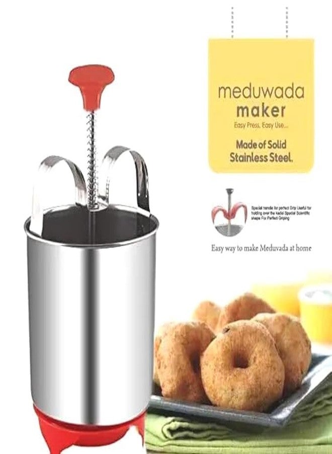 DHARMISHO Stainless Steel Medu Vada Maker & Whisker Combo for Kitchen - Image 4
