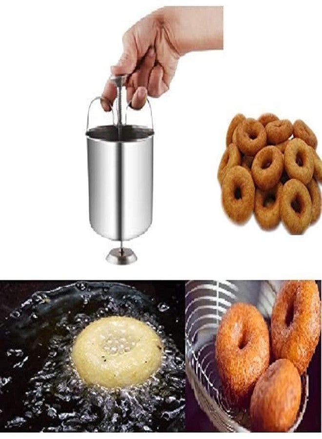 DHARMISHO Stainless Steel Medu Vada Maker & Whisker Combo for Kitchen - Image 3