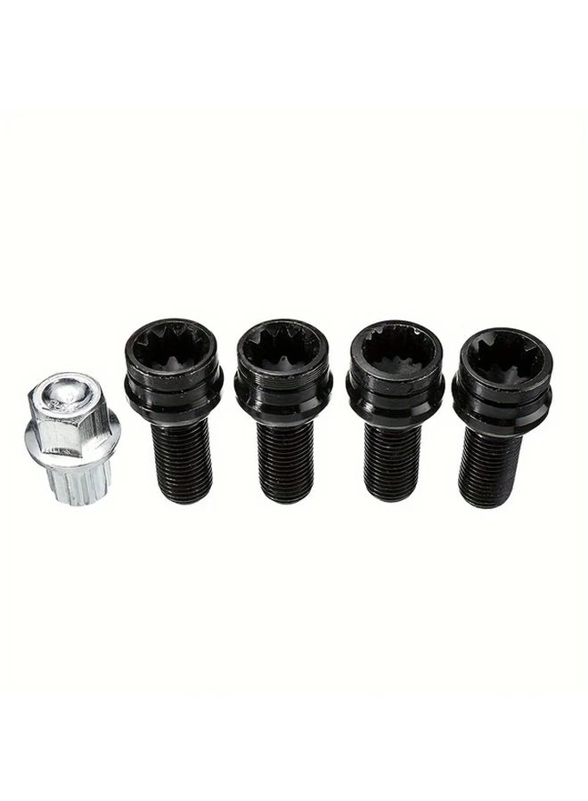 1 Set M14 x 1 5mm Anti Theft Wheel Bolts Locking Nuts Universal Stainless Steel - Image 3