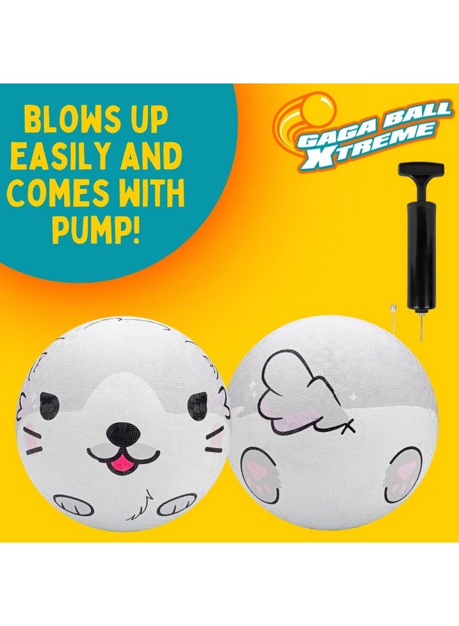 SCS Direct Gaga Ball 8.5 Inch Playground Balls with Air Pump (4pk, Animals)- Durable Rubber Balls Official Size for Dodgeball & Handball - Great for Outside Play, 4 Square & Game to Play at Kids Birthday Parties - Image 3