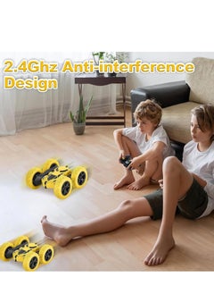 Generic Remote Control Car Double Sided 360°Rotating RC Cars with Headlights 2.4GHz Electric Race Stunt Toy Car Rechargeable Toy Cars for 6+ Years Old Boys Girls Birthday Gift  - Image 2