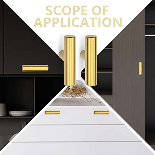 SANATO 6 Pcs 2 Inch Gold Cabnet Pulls Kitchen Cabinet Handles, Made of Stainless Steel, Ideal for Cabnet, Drawer, Cupboard - Image 5