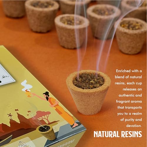 DEVALAYA Sambrani Havan Cups for Pooja (24 Cups, Pack of 2), 100% Organic & Charcoal-Free, Infused with Orignal Guggal & Natural Loban, Hawan Samagri & Bhimseni Kapoor, No Artificial Scent - Image 5