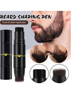 Kanza Beard Filler Pencil Dual Tip 2 in 1 Beard Pencil with Brush for Beard Styling Waterproof Beard Pen for Long Lasting Coverage and Natural Finish Beard Mustache Eyebrows Beard Filling Stick Dark Brown  - Image 2