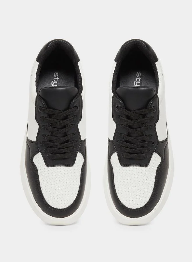 Styli Styli Color Block Lace Up Sneakers