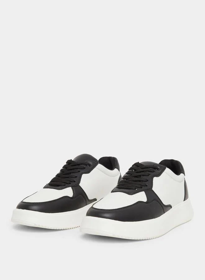 Styli Styli Color Block Lace Up Sneakers