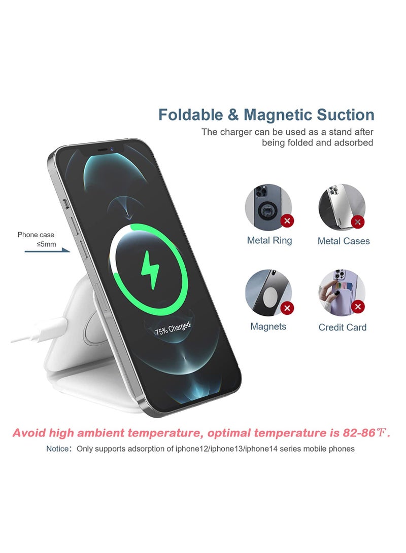 general 3 in 1 Foldable Wireless Charger, Ankilo Magnetic Fast Wireless Charging Pad, Compatible with iPhone 14/Pro/Max/Plus/13/12, Apple Watch - Image 4