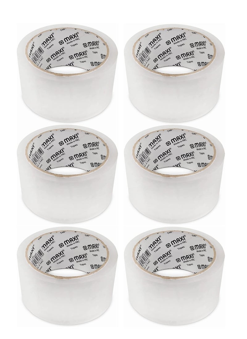 Maxi 6-Piece 2 Inch Clear Packing Tape 50 Yards  - Image 1
