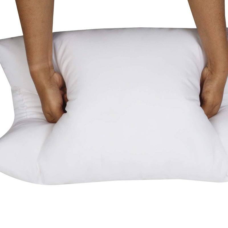 CLASORA Microfiber Pillow Set, 16x24 inch, White, 5 Piece, Pack of 5 - Image 3