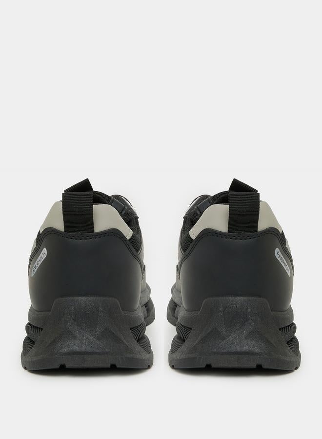 Styli Chunky Sole Abstract Print Lace Up Sneakers - Image 4