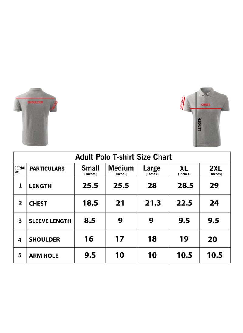 PRINTSHOP4ME Basic Adult Unisex Polo Short Sleeve Tshirt 220 Gsm Red  - Image 4