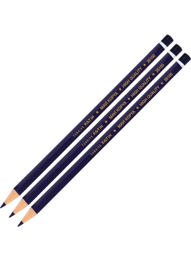 Fatih Blue Pencil Copy 3 Pieces Blue Pencil Title Pen 3 Pieces  - Image 1