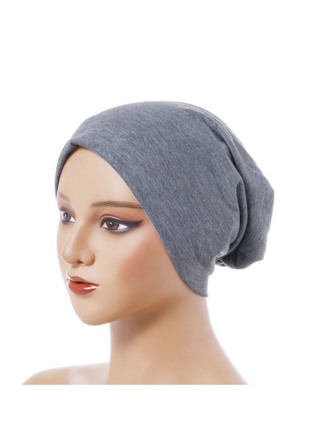 قبعة بيني متدلية قطعة واحدة للرجال والنساء، قبعة جمجمة قابلة للتمدد (رمادية) - Image 2