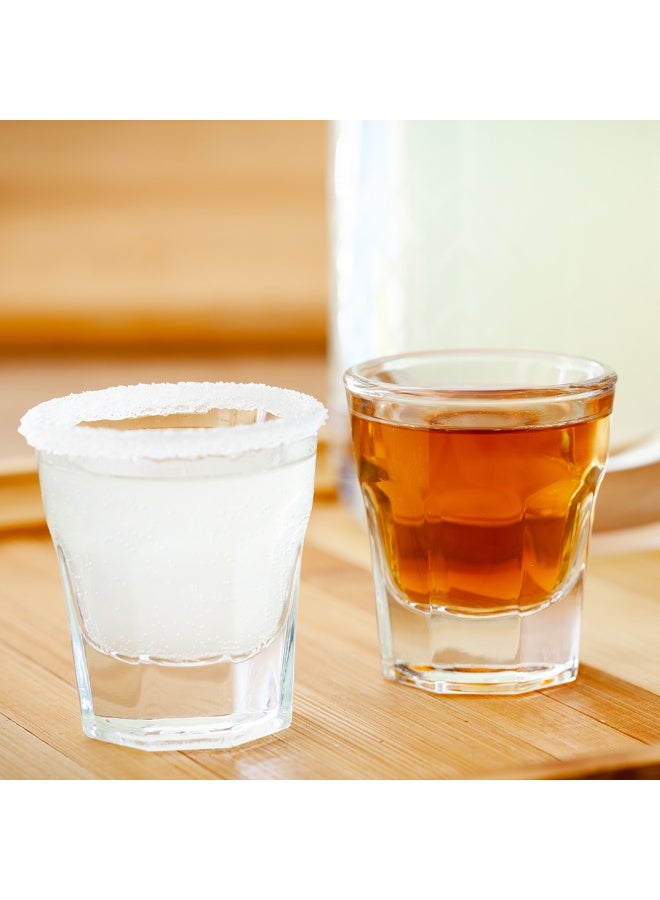 Restaurantware Otto 1 Ounce Shot Glasses, Set Of 6 Paneled Whiskey Shot Glasses - Fine-Blown, Heavy Base, Dishwasher-Safe, Clear Glass Shot Glass Set, Chip-Resistant, For Whiskey, Tequila, or Vodka - Image 3
