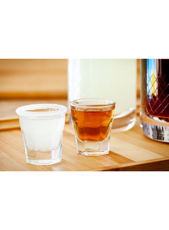 Restaurantware Otto 1 Ounce Shot Glasses, Set Of 6 Paneled Whiskey Shot Glasses - Fine-Blown, Heavy Base, Dishwasher-Safe, Clear Glass Shot Glass Set, Chip-Resistant, For Whiskey, Tequila, or Vodka - Image 5