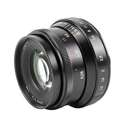 7artisans 35mm F1.2 Mark II Large Aperture Lens APS-C Manual Fixed Lens for Sony E-Mount Mirrorless Camera(Black) - Image 1
