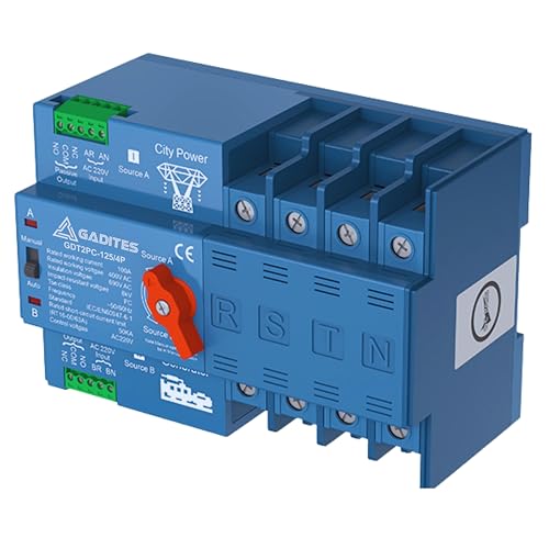 GADITES Automatic Transfer Switch ATS 125A – Single Phase | Auto Generator Changeover Switch | Backup Power Controller for Home/Business - Image 1