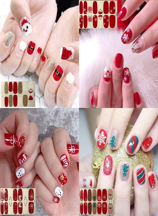 SILPECWEE 14 Sheets Nail Polish Strips Christmas Nail Wraps for Women Self Adhesive Nail Polish Stickers Gel Nail Strips Fingernails Stickers Holiday Nail Art Accessories with Nail File - Image 5