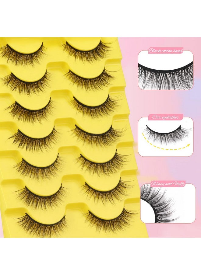 Ahrikiss Ahrikiss False Eyelashes Wispy Natural Lashes 10mm Soft Handmade Faux Mink Lashes Fluffy Eye Lashes Pack|M28  - Image 4