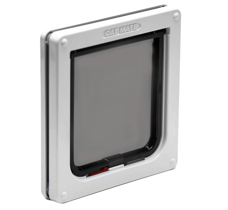 Cat Mate 2-Way-Locking Cat Flap (304) - Secure Lockable Door for Small to Medium Sized Cats, Easy to Install and Use, for Screen, UPVC and Wood, White - Image 1