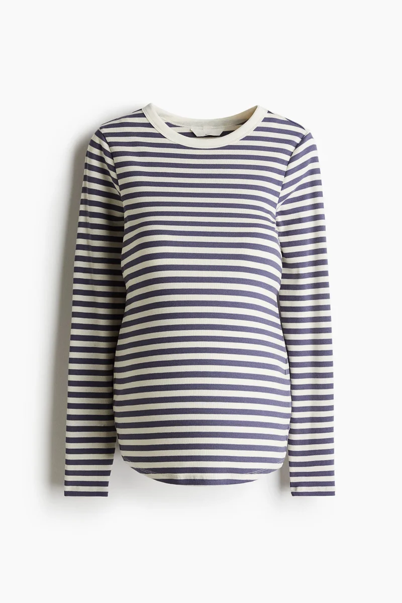 H&M MAMA Ribbed jersey top