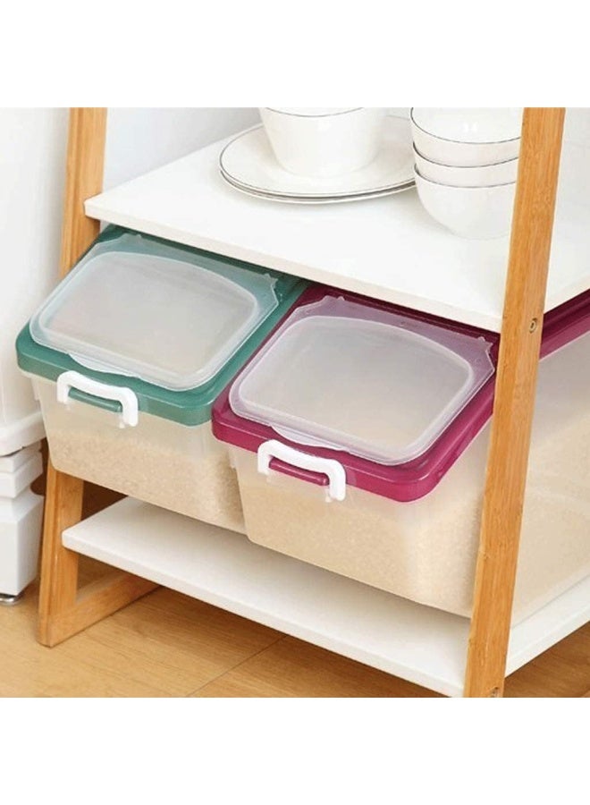 Premify Rice Storage Containers 3 Pieces Set (5Kg, 10Kg, 15Kg) - Food Storage Container With Lid, Bpa Free Plastic Large Cereal Sotrage Box, Kitchen Multifunctional Container With Measuring Cup - Image 5