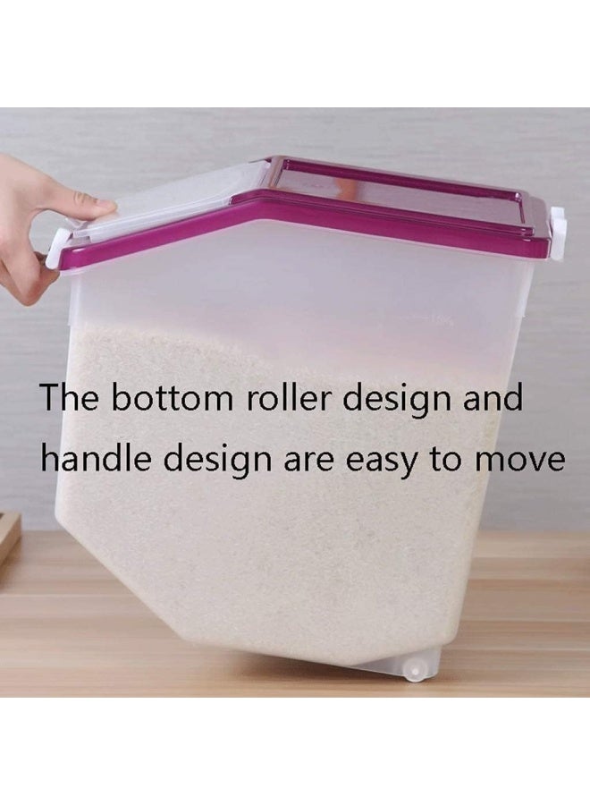 Premify Rice Storage Containers 3 Pieces Set (5Kg, 10Kg, 15Kg) - Food Storage Container With Lid, Bpa Free Plastic Large Cereal Sotrage Box, Kitchen Multifunctional Container With Measuring Cup - Image 3
